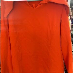 Bright Orange Long Sleeve Top